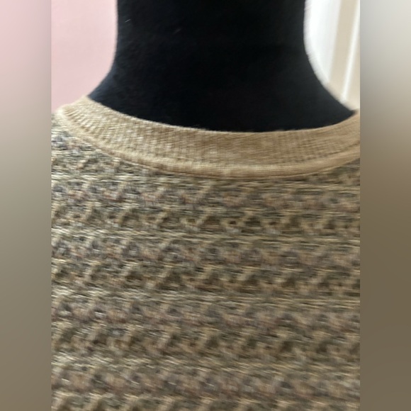 Vintage Made In USA Northern Isles Grandpa Sweater Tan Brown Men's Size Large - Picture 4 of 11